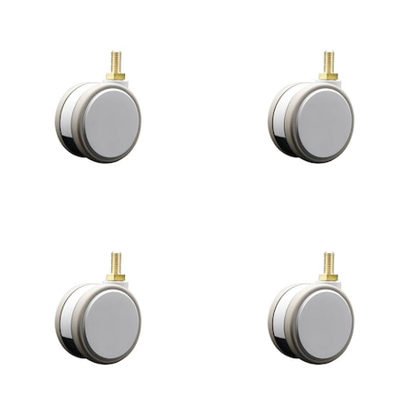 Service Caster 3 Inch MRI Safe Casters, 12mm Threaded Stem, Set of 4, 4PK SCC-TS02S75-TPR-GRY-M12X22-MRI-4